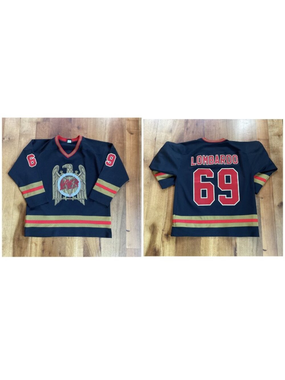 Slayer Vintage Lombardo RARE Hockey Jersey 90s Y2K Band Merch Punk Grunge